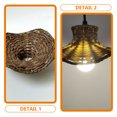 thumbnail image 2 of Imitation Rattan Lampshade Pendant Light Shade Vintage Replacement Lamp Cover No Bulb, 2 of 8