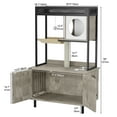 thumbnail image 2 of Dextrus Cat Litter Box Enclosure,Hidden Litter Box Furniture Cabinet with Shelves,Charging Station and Feeding Station Gray, 2 of 5