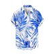 thumbnail image 3 of Mens Casual Manga Corta Botón Abajo Camisas Impresas Bolsillo Botón Turndown Cuello Top Blusa Camisa, 3 of 6