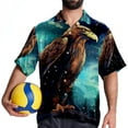 thumbnail image 4 of Starry bird Men's Printed Casual Button Down Short Sleeve Beach Shirts, 4 of 6
