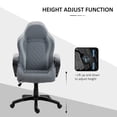 thumbnail image 5 of Vinsetto Ergonomic Home Office Chair High Back Task Computer Desk Chair with Padded Armrests, Linen Fabric, Swivel Wheels, and Adjustable Height, gray, 5 of 9