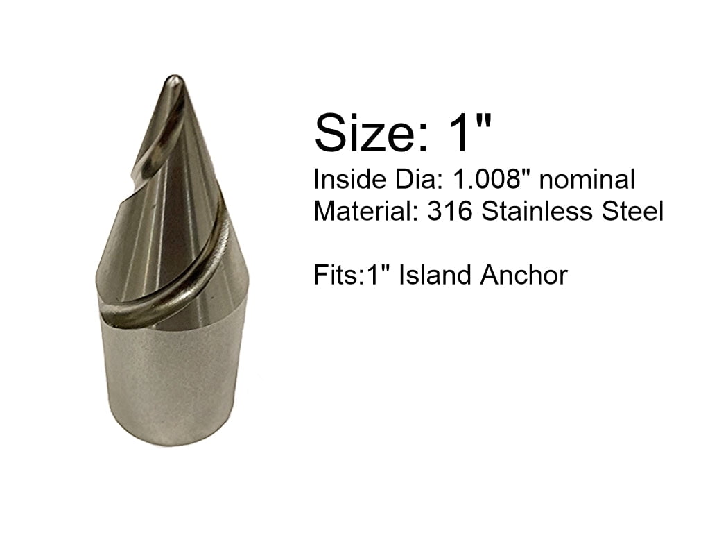 Island Anchor Turbo Tip for 1", 7/8" or 3/4" Shallow Water Anchor