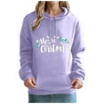 thumbnail image 5 of Craaazy Women's Christmas Printed Long Sleeved Hooded Top with Pockets Gifts, 5 of 5