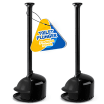 propuri 2Pack Toilet Plunger with Holder，Plungers for Bathroom with Holder, Toilet Plunger with Cover，Bathroom Plunger，Bathroom Decor，Toilet Bowl Cleaners,Bathroom Accessories，Black(19inch)