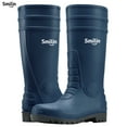 thumbnail image 5 of SMILIN PVC Rubber Rain Boots for Men,Steel Toe Waterproof and Slip Resistant lightweight Knee Men's Work Boots,Navy Blue Color,US Size 7, 5 of 8