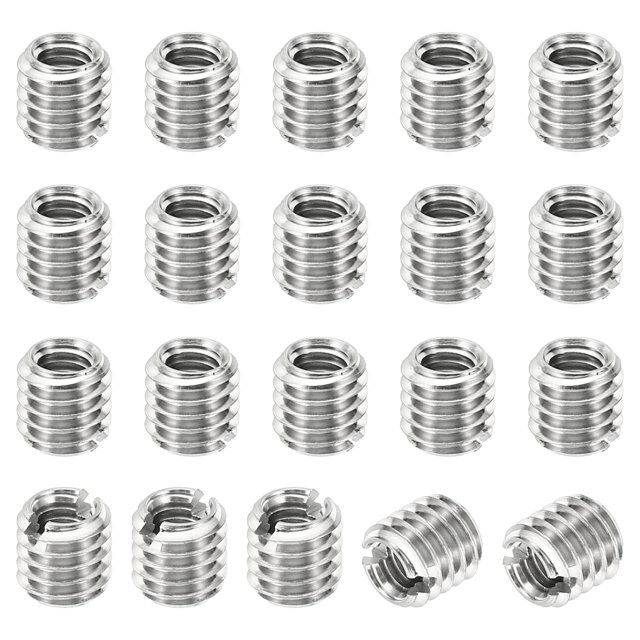 Unique Bargains Adaptateurs de Filetage Manchon Réducteur Écrou 20 Pcs M6x1 Mâle à M4x0.7 Femelle Réparation Insert Écrou 6mm