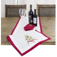 thumbnail image 3 of Embroidered Holly Christmas Tree Double-Layer Holiday Decorative Table Runner (Red+White Runner 16"x96"), 3 of 5