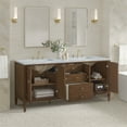 thumbnail image 4 of James Martin Vanities 485-V72-3Car Myrrin 72" Double Basin Wood Vanity Set - Mid-Century, 4 of 7