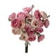 thumbnail image 2 of Decoración de pared de ramo de flores artificiales magenta, 2 of 9