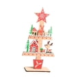 thumbnail image 4 of Adorno para árbol de Navidad, centro de mesa, suministros para fiestas, vacaciones, colorido, hogar, arte independiente de madera, letrero decorativo Estilo E, 4 of 8