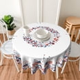 thumbnail image 3 of USA Flag Tablecloth Round American Stars Butterflies Circle Table Cloth 60 Inch 4th of July Memorial Day Patriotic Heat Resistant Reusable Table Cover for Holiday Kitchen Dinning Party Decor, 3 of 6