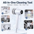 thumbnail image 3 of Smyeviva Electric Spin Scrubber Cordless Power Scrubber with 5 Replaceable Brush Heads LCD Shower Cleaning Brush for Bathroom Car White, 3 of 9