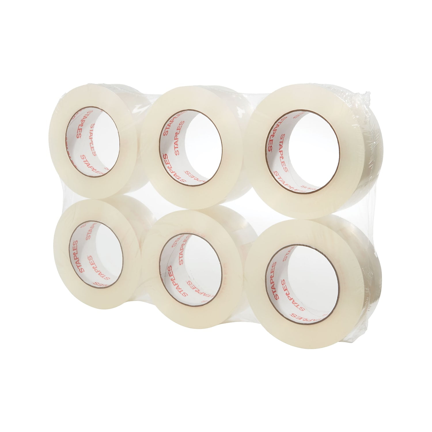 Staples Moving & Storage Packing Tape 1.88" x 110" Yds Clear 6/Rolls 52216
