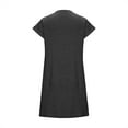 thumbnail image 4 of yillto Women's Coverups Cap Short Sleeve Tshirt Dress Casual Loose Knee Length Beach Mini Dresses, 4 of 7