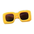 thumbnail image 3 of Gafas de sol cuadradas para niños, estilo retro, ultraligeras, ideales para viajes y compras. amarillo, 3 of 9