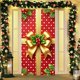 thumbnail image 4 of Decoraciones navideñas, adornos navideños, regalos navideños. Funda para puerta navideña hecha de tela de seda de hielo decorada con ambiente navideño. Funda para puerta de fibra de poliéster., 4 of 6
