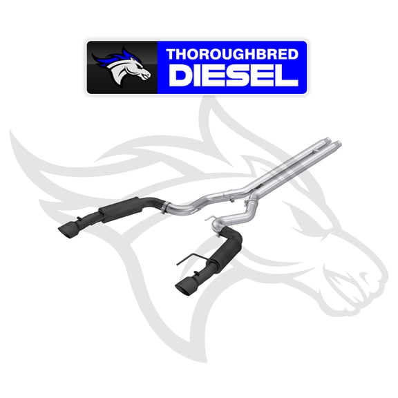 MBRP S7253BLK 3" Dual Split Rear Exhaust For 2024 Mustang GT S650 5.0L Black