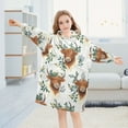 thumbnail image 5 of joogoo Wearable Blanket Hoodie for Highland Cattle Leaves-h1 Oversized Sherpa Hooded 3-14 YR M, 5 of 7