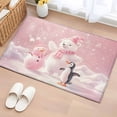 thumbnail image 2 of Christmas Pink Bathroom Mat 2x3 FT, Non Slip Small Kitchen Mat, Bear Snowman Cute Animal Ombre Washable Soft Backed Front Door Throw Rug Non-Shedding Indoor Outdoor Doormat for Entryway Sink, 2 of 9