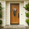 thumbnail image 4 of Upside Down Hanging Christmas Wreath 20 Inch, Traditional Reversible Santa Sack Decor with Artificial Pine and Red Berry, Unique Front Door Decorations for Outdoor and Indoor Xmas Party Festivities, 4 of 7