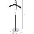 thumbnail image 6 of Proman Proudcts Amber Valet Stand Coat Rack Organizer with Hanger, Trouser Bar, Black, 6 of 7