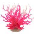 thumbnail image 1 of Decoración de arrecife de coral, mini decoración de coral sintético para decoración de acuario, rosa blanco, 6.5 x 5.83 pulgadas, 1 of 7