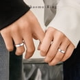 thumbnail image 4 of Anillos de amistad, anillos de pareja, anillo de compromiso, par de anillos de pareja de plata ajustables, anillos de pareja, anillos de promesa JFHHH pequeña, 4 of 5