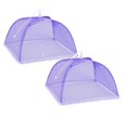 thumbnail image 1 of Oleegame 2PC Produce Storage 1 Large Pop-Up Mesh Screen Protect Food Cover Tent Dome Net Umbrella Picnic Purple, 1 of 2