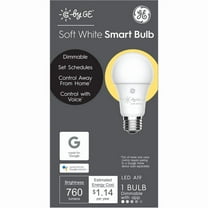 C by GE A19 Smart LED Light Bulb works with Google Assistant/Alexa/HomeKit, Soft White
