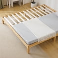 thumbnail image 6 of PAPROOS King Size Bed Frame, Wooden Platform Bed with Strong Wood Slats Support, Heavy Duty Basic Bed Frame, No Box Spring Needed, Natural, 6 of 9