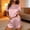 Pink, variant on IROINNID Women's Satin 2 Piece Pajama Set,Ruffle Short Sleeve Round Neck Top,Adjustable Drawstring Side Slit Shorts,Breathable Cool Solid Sleepwear for Summer Casual Home Wear