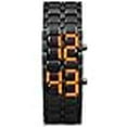 thumbnail image 3 of FANMIS Fashion Men's Simple Sports Watch Electronic Binary Digital LED Lava Alloy Rectangular Chain Watch (Men Black Red), 3 of 4