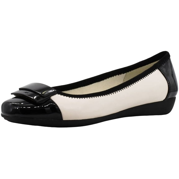 Anne Klein Una Flat Shoes for Women, Slip on Work Flats, Casual Dress Shoes with Buckle Accent and Flexible Lightweight Comfort Design