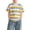 Blue, variant on Boys Short Sleeve Striped T-Shirt Kids Casual Crew Neck Tee School Uniform Soft Summer Top
