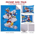 thumbnail image 3 of Juego de cama para niños pequeños, ropa de cama azul de 4 piezas con Mickey Mouse de Disney, 3 of 8