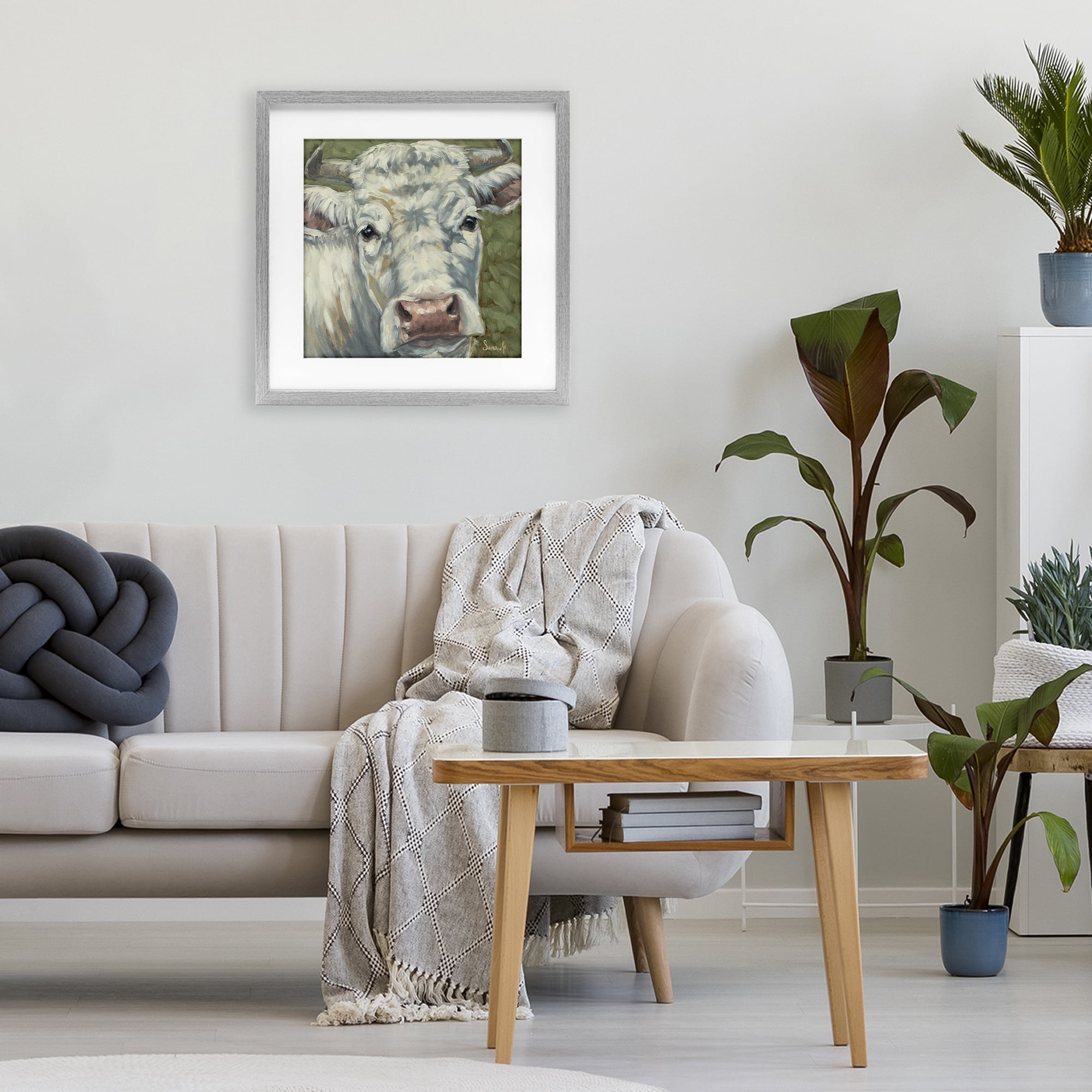 Stupell Industries Pearl Of The Pasture Gray Framed Print Under Glass, design by Sara G. Designs