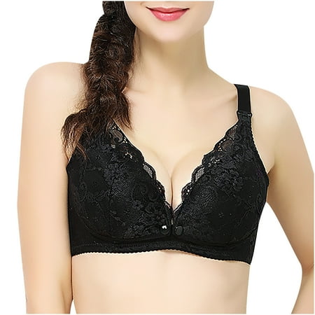 

Lace Bras for Women Backless Bra Maternity Bra for Big Breasts Minimizer Bra Women Feeding Nursing Pregnant Bra Openable Underwear Pregnant Women S Front Buckle Breathable Thin Mold Cup Ga10017