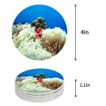 thumbnail image 1 of XDDJA Clear Ocean Waves Set of 4 Round Coaster for Drinks, Absorbent Ceramic Stone Coasters Cup Mat with Cork Base for Home Kitchen Room Coffee Table Bar Decor, 1 of 5