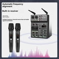 thumbnail image 2 of Consola Mezcladora de Audio de 4 Canales con Micrófono Inalámbrico, USB, Bluetooth, Reverberación, para DJ, Grabación en PC., 2 of 5