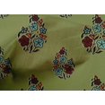 thumbnail image 4 of oneOone Cotton Poplin Fabric Leaves & Floral Block Printed Craft Fabric BTY 56 Inch Wide, 4 of 5