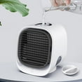 thumbnail image 3 of Aire acondicionado portátil, mini ventilador USB, ventilador de escritorio USB 3 en 1, enfriador evaporativo, humidificador atomizador para cocina casera, mesita de noche, oficina, 3 of 5