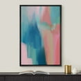 thumbnail image 2 of IDEA4WALL Framed Canvas Print Vibrant Blue Pink Pastel Watercolors Abstract Shape Wall Art Modern Artwork Decor Bohemian Colorful Relax/Zen for Living Room, Bedroom - Black 24"x36", 2 of 5