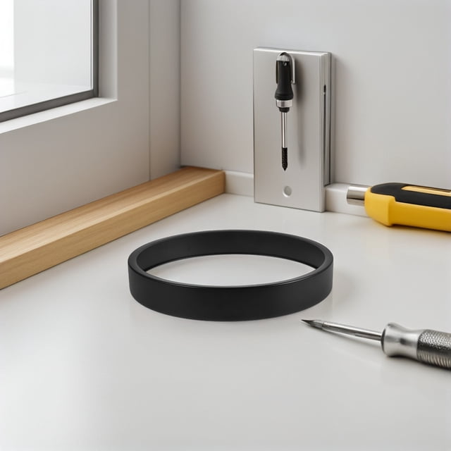 OUNONA Marco Para Borde De De Pared En Metal Negro Liviano Con Moderno Y Duradero