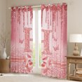 thumbnail image 2 of Manfei Kawaii Bowknot Alphabet H Curtains Pack of 2 (42x84 Each) for Female Women Teens,Bling Glitter Splash Curtains Blackout,Flying Butterfly Bedroom Curtains,Dreamy Princess Room Decor, 2 of 6