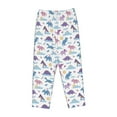 thumbnail image 6 of Uemuo Dinosaur Pattern Women's Wide Leg Palazzo Lounge Pants with Pockets Light Weight Loose Comfy Casual Pajama Pants-X-Large, 6 of 9