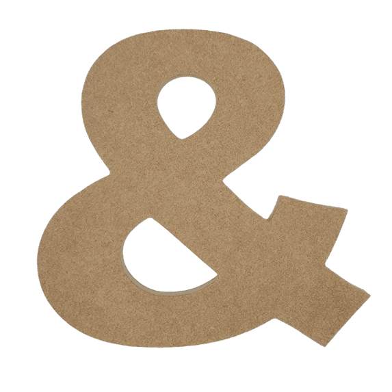 Wooden Letter Unfinished, Rustler &, Craft Cutout