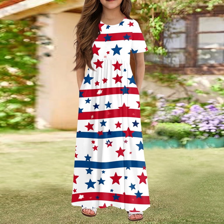 Independence Day Royal Blue Teen Dresses 4th Of July Crewneck Star Striped Tshirt Dress Festival Casual Dress 2026 Summer Short Sleeve 3t Girls Patchwork Dress with Pockets,Royal Blue 13-14 Years - Walmart.com Independence Day Royal Blue Teen Dresses 4th Of July Crewneck Star Striped Tshirt Dress Festival Casual Dress 2026 Summer Short Sleeve 3t Girls Patchwork Dress with Pockets,Royal Blue 13-14 Years - Walmart.com