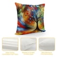 thumbnail image 4 of PHYHOO Abstract Rainbow Tree Pillow Cover Short Plush Square Home Decor Cushion Cover for Bedroom Sofa, 4 of 5