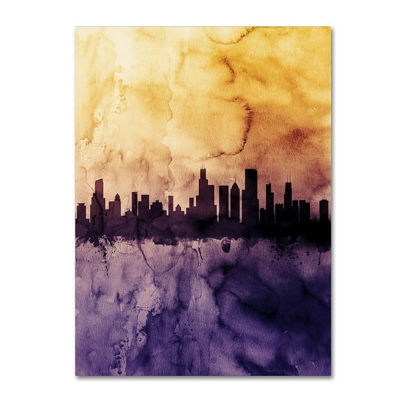 Trademark Fine Art "Chicago Illinois Skyline Tall" Canvas Art by Michael Tompsett