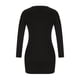 thumbnail image 5 of Vestido casual de mujer con cuello en V y manga larga con cuello en V y botones en la cintura para mujer Pompotops  hdfakjf6370, 5 of 8